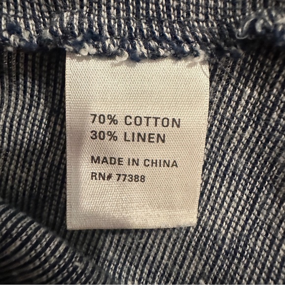 Madewell cotton/linen striped tank, navy/white, S, GUC - Picture 5 of 5